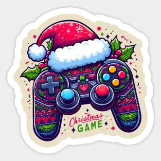 Video Game Controller Christmas Santa Gamer Boys Sticker